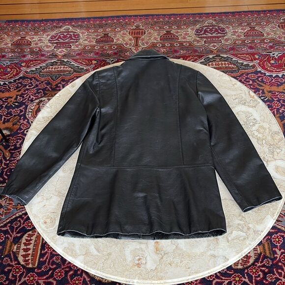 Danier Leather Black Car Length Coat - Picture 8 of 13